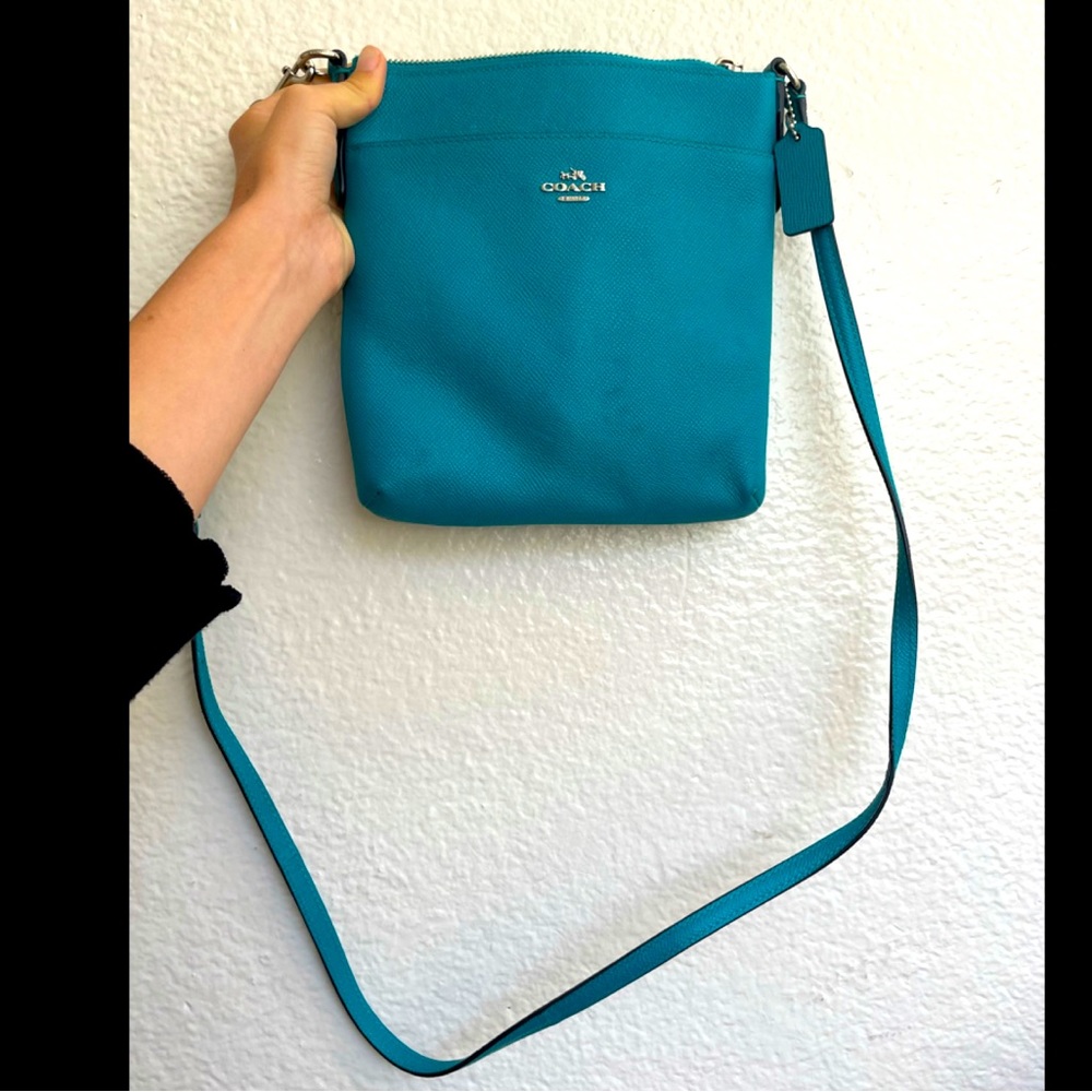 Teal coach bag